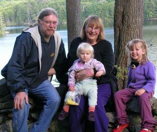 Susan Bradford and Richard Peck with Grand Children